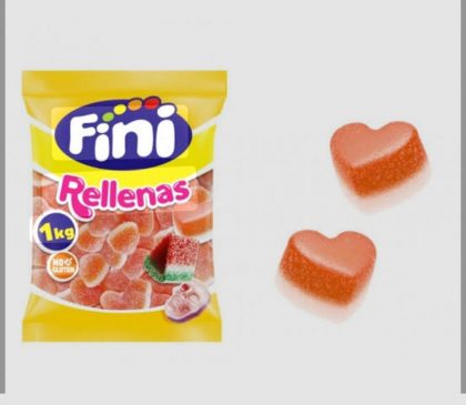 Gominola corazón melocotón relleno Fini sin gluten