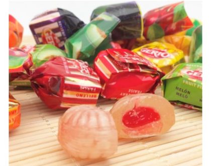 caramelo relleno frutas Gerio